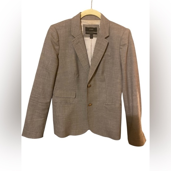 J CREW schoolboy blazer jacket gold buttons pockets preppy college navy Gray - Picture 1 of 14